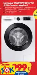 SAMSUNG WW90T4020CE/AH 9 KG ÇAMAŞIR MAKİNESİ